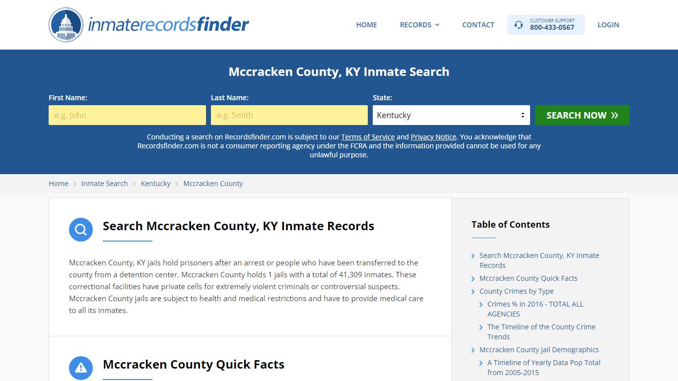 Mccracken County, KY Inmate Lookup & Jail Records Online